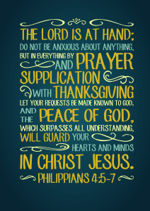 Be anxious for nothing