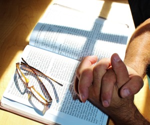 prayer with Bible